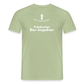 Fränkischer Bier-Inspektor - Männer T-Shirt - Sage - Vorne - AI Model Male 178 light (178cm)