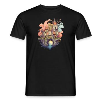 Fantasie-Schloss - Männer T-Shirt - Schwarz - Vorne - AI Model Male 178 light (178cm)