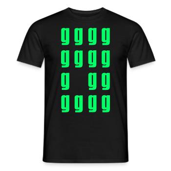 G Pattern - Men's T-Shirt - black - Front - AI Model Male 178 light (178cm)