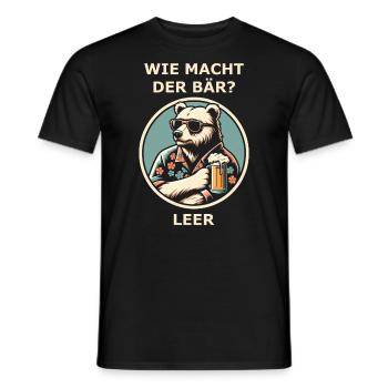 Wie macht der Bär - Männer T-Shirt - Schwarz - Vorne - AI Model Male 178 light (178cm)