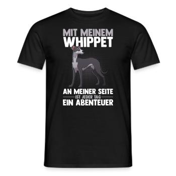 Hund Whippet - Männer T-Shirt - Schwarz - Vorne - AI Model Male 178 light (178cm)