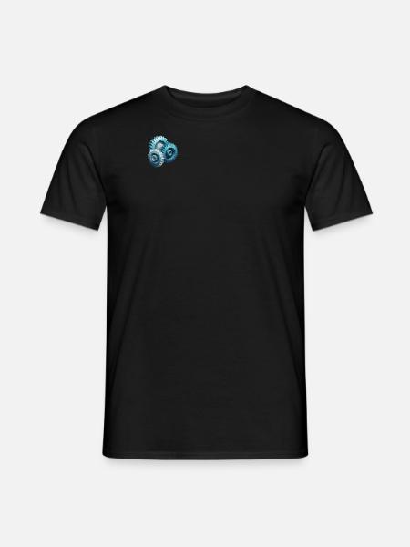 Zahnräder Polygon - Männer T-Shirt - Schwarz