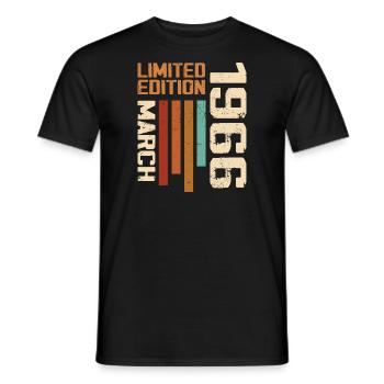 Mars 1966 Anniversaire 1966 Retro 1966 Mars - T-shirt homme - noir - Devant - AI Model Male 178 light (178cm)