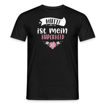 Mom is my superhero - Men's T-Shirt - black - Front - AI Model Male 178 light (178cm)