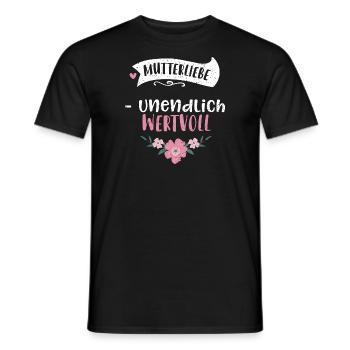 Mother's love - infinitely valuable - Men's T-Shirt - black - Front - AI Model Male 178 light (178cm)
