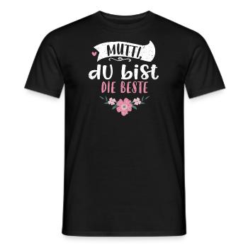 Mummy, you're the best - Men's T-Shirt - black - Front - AI Model Male 178 light (178cm)