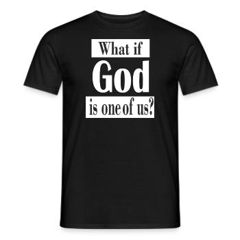 SI DIEU EST L’UN DE NOUS - 2 Cadre - T-shirt homme - noir - Devant - AI Model Male 178 light (178cm)