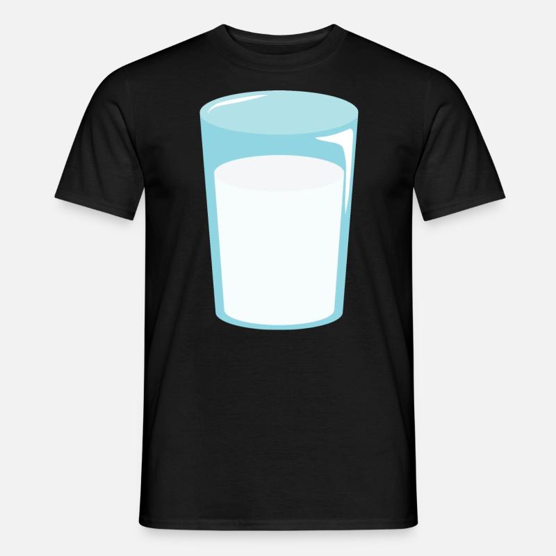 Glas Milch - Männer T-Shirt - Schwarz