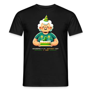 Joyful Birthday Grandma - Men's T-Shirt - black - Front - AI Model Male 178 light (178cm)