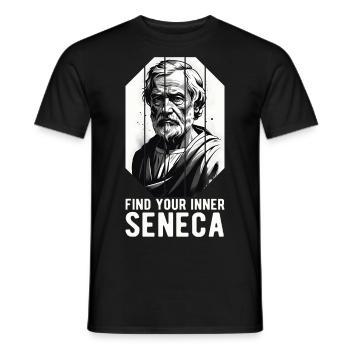 Seneca Stoizismus Stoiker Philosoph - Männer T-Shirt - Schwarz - Vorne - AI Model Male 178 light (178cm)