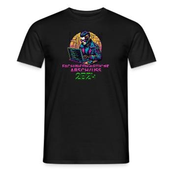 Fachinformatiker Abschluss Softwareentwickler Code - Männer T-Shirt - Schwarz - Vorne - AI Model Male 178 light (178cm)