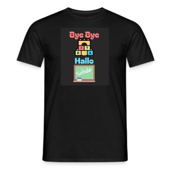 Bye bye Kita Hallo Schule Schulbeginn Einschulung - Männer T-Shirt - Schwarz - Vorne - AI Model Male 178 light (178cm)