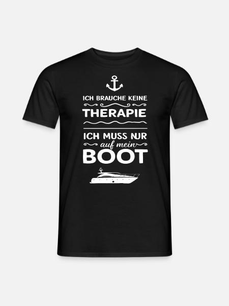 Ich Muss Nur Auf Mein Boot für einen - Männer T-Shirt - Schwarz
