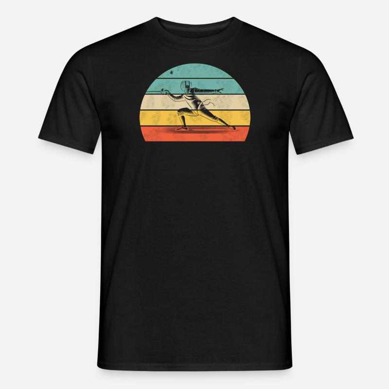 Fechten Duell - Männer T-Shirt - Schwarz