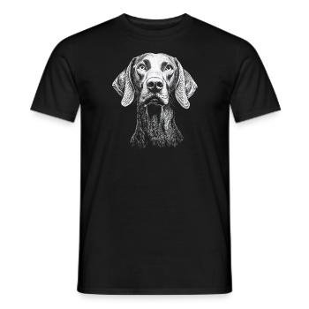 Weimaraner Portrait Hunting Dog Hunting Dogs Dogs - Men's T-Shirt - black - Front - AI Model Male 178 light (178cm)