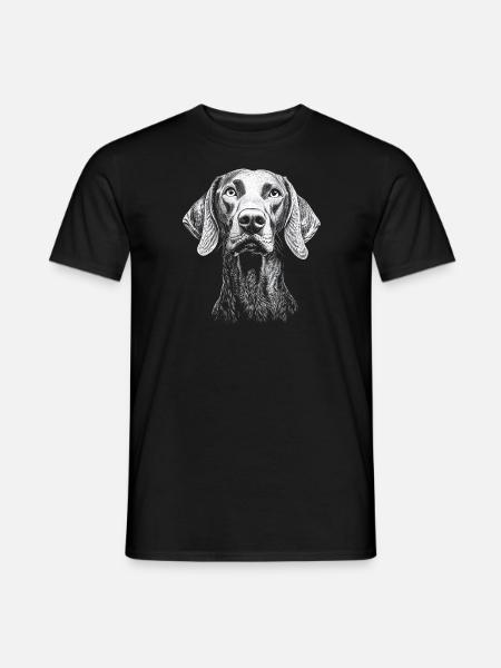 Weimaraner Portrait Jagdhund Jagdhunde Hunde - Männer T-Shirt - Schwarz