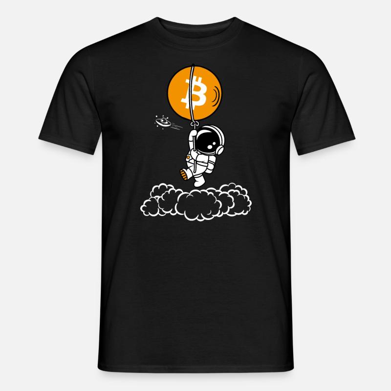 Bitcoin Astronaut - Männer T-Shirt - Schwarz