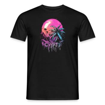 Crypto Coin Bullrun Island Wealth Million - Men's T-Shirt - black - Front - AI Model Male 178 light (178cm)