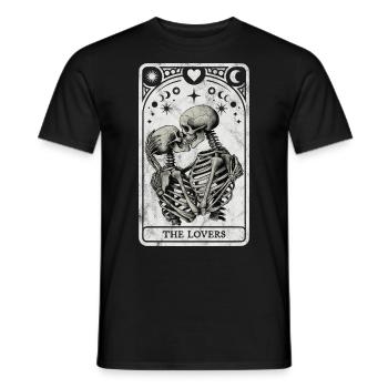 The Lovers Tarot - Men's T-Shirt - black - Front - AI Model Male 178 light (178cm)