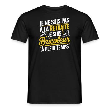 Bricoleur retraite paa qui déchire Cadeau Retraite - T-shirt homme - noir - Devant - AI Model Male 178 light (178cm)