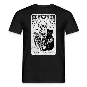 Tarot Cat Dad - Men's T-Shirt - black - Front - AI Model Male 178 light (178cm)