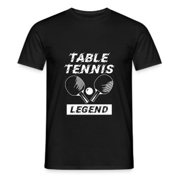 Table Tennis Legend - Männer T-Shirt - Schwarz - Vorne - AI Model Male 178 light (178cm)