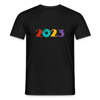 Musique DJ Vinyl Record Party 2023 (Garantie du prix le plus bas) - T-shirt homme - noir - Devant - AI Model Male 178 light (178cm)