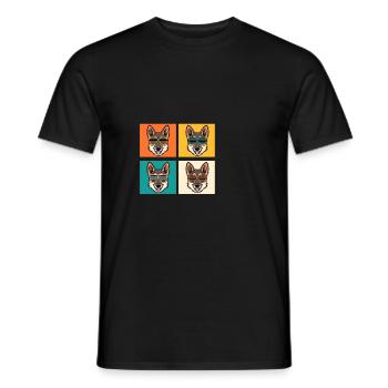 Hund Deutscher Schäferhund - Männer T-Shirt - Schwarz - Vorne - AI Model Male 178 light (178cm)