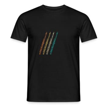 Flautist Evolution Flute - Men's T-Shirt - black - Front - AI Model Male 178 light (178cm)