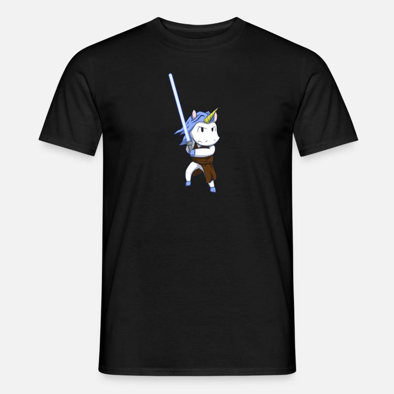 Sabre laser de la licorne spatiale - Licorne du sabre laser - T-shirt homme - noir