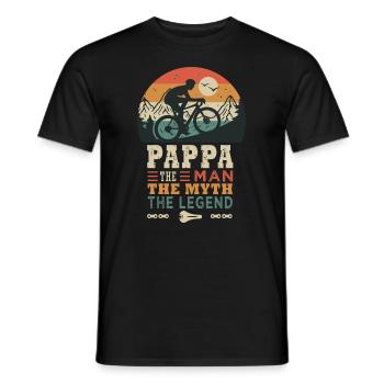 pappa cyclist la fégende bike bike bikes - Men's T-Shirt - black - Front - AI Model Male 178 light (178cm)