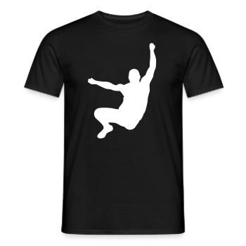 Long Jump Sport - Men's T-Shirt - black - Front - AI Model Male 178 light (178cm)