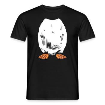 Penguin Costume Carnival Carnival Animal South Pole - Men's T-Shirt - black - Front - AI Model Male 178 light (178cm)