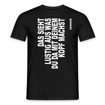 Kopfverdreher - Männer T-Shirt - Schwarz - Vorne - AI Model Male 178 light (178cm)
