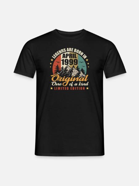 Légendes Originales Sont Nées En Avril 1999 - T-shirt homme - noir