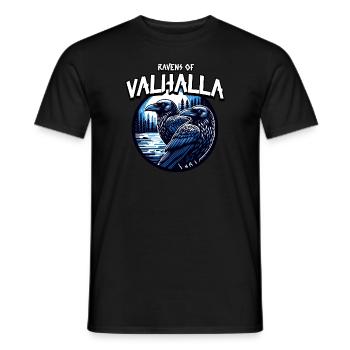 Valhalla Viking Ravens Symbol: Ravens of Valhalla - Men's T-Shirt - black - Front - AI Model Male 178 light (178cm)