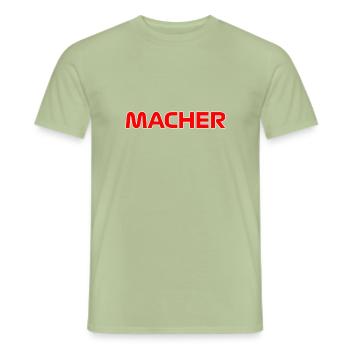 MACHER MOTIV - COLLE MALLE BIERKÖNIG AUFSCHRIFT - Männer T-Shirt - Sage - Vorne - AI Model Male 178 light (178cm)