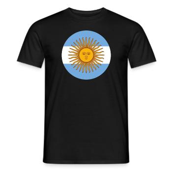 Argentinien - Männer T-Shirt - Schwarz - Vorne - AI Model Male 178 light (178cm)