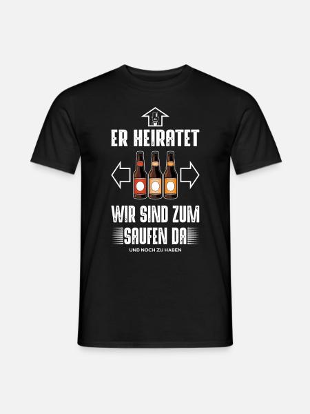 He gets married - Men's T-Shirt - black