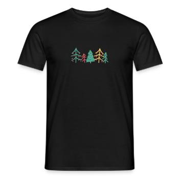Christmas tree - Men's T-Shirt - black - Front - AI Model Male 178 light (178cm)