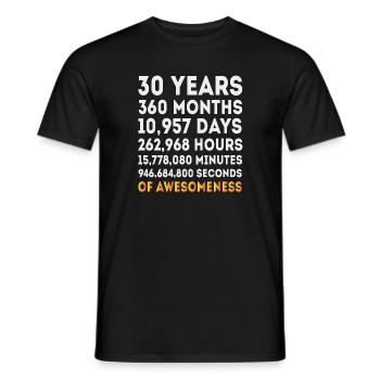 30th Birthday Shirt, 30 Year Old Birthday Gift - Men's T-Shirt - black - Front - AI Model Male 178 light (178cm)