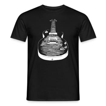 Guitar - Les Paul - Men's T-Shirt - black - Front - AI Model Male 178 light (178cm)