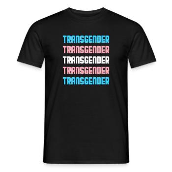 Transgender Flag Trans Pride LGBTQ - Männer T-Shirt - Schwarz - Vorne - AI Model Male 178 light (178cm)