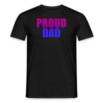 Proud Dad LGBTQ Father's Day Gift Bisexual - Men's T-Shirt - black - Front - AI Model Male 178 light (178cm)