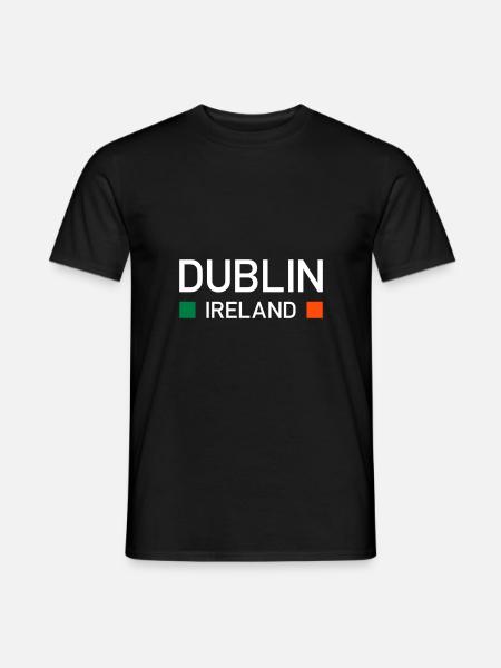 Dublin, Ireland (two squares) - Men's T-Shirt - black