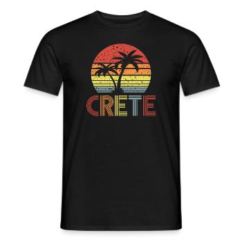 Crete - Men's T-Shirt - black - Front - AI Model Male 178 light (178cm)