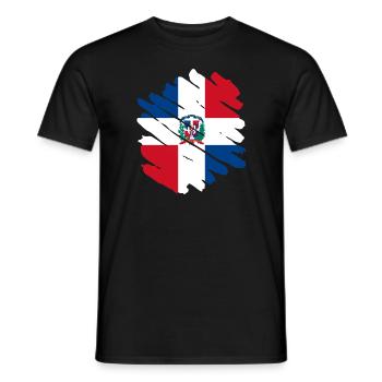 Dominican Republic Flag Dom Rep Flag Travel - Men's T-Shirt - black - Front - AI Model Male 178 light (178cm)