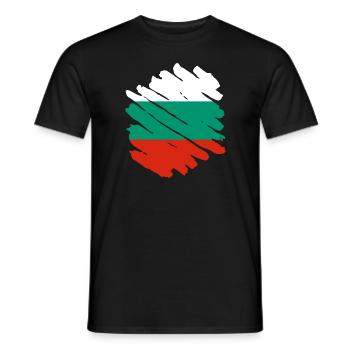 Bulgarien Flagge Bulgarische Fahne Goldstrand - Männer T-Shirt - Schwarz - Vorne - AI Model Male 178 light (178cm)