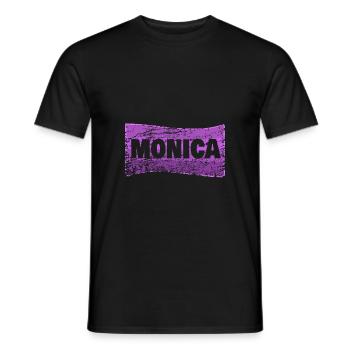 Monica - Männer T-Shirt - Schwarz - Vorne - AI Model Male 178 light (178cm)