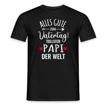 Alles Gute zum Vatertag bester Papa tollster Papi - Männer T-Shirt - Schwarz - Vorne - AI Model Male 178 light (178cm)